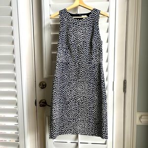 NEW J. Crew Navy White Polka Dot Sheath Dress!